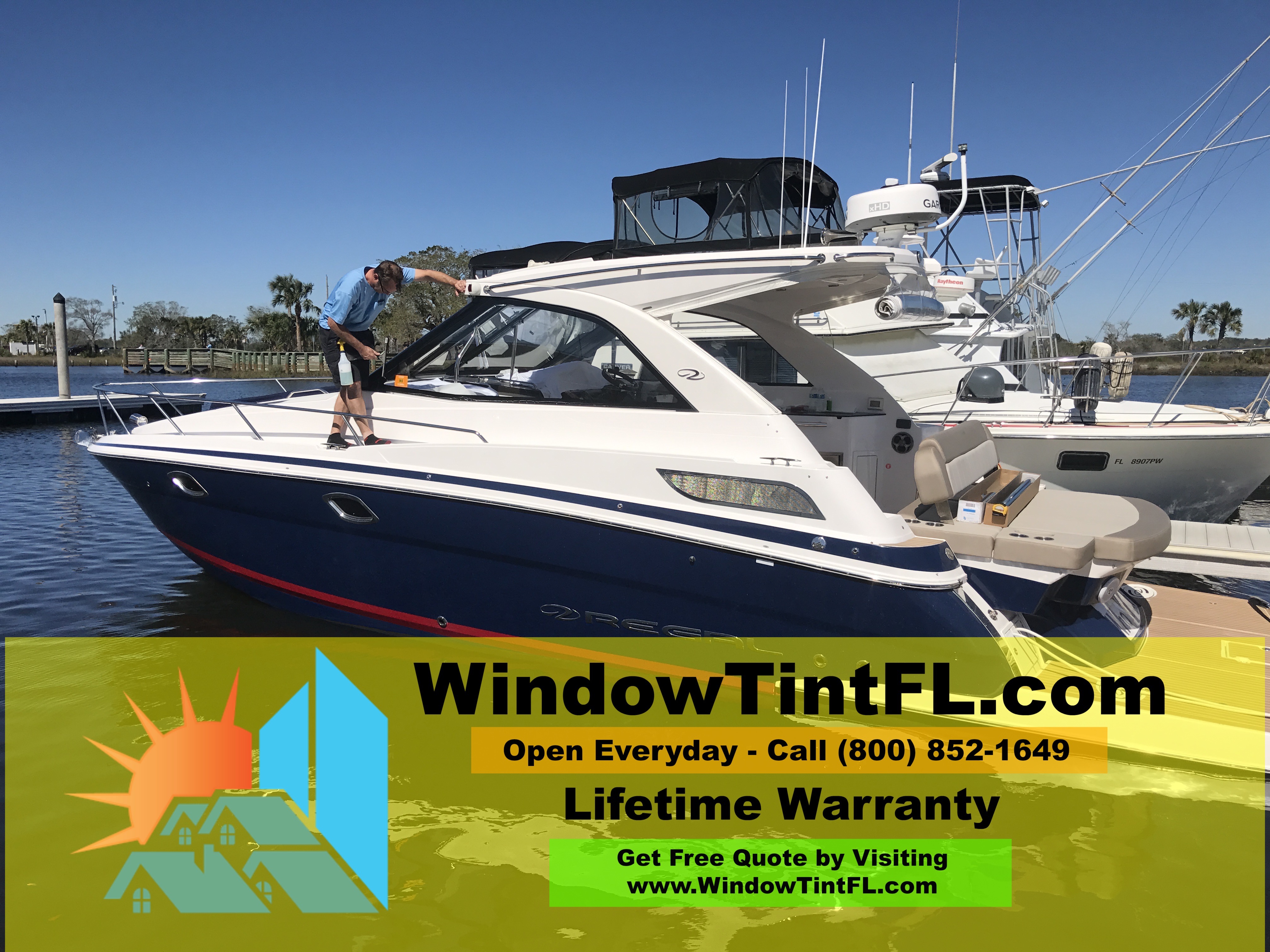 Regal 35' SC Yacht Window Tint in Florida