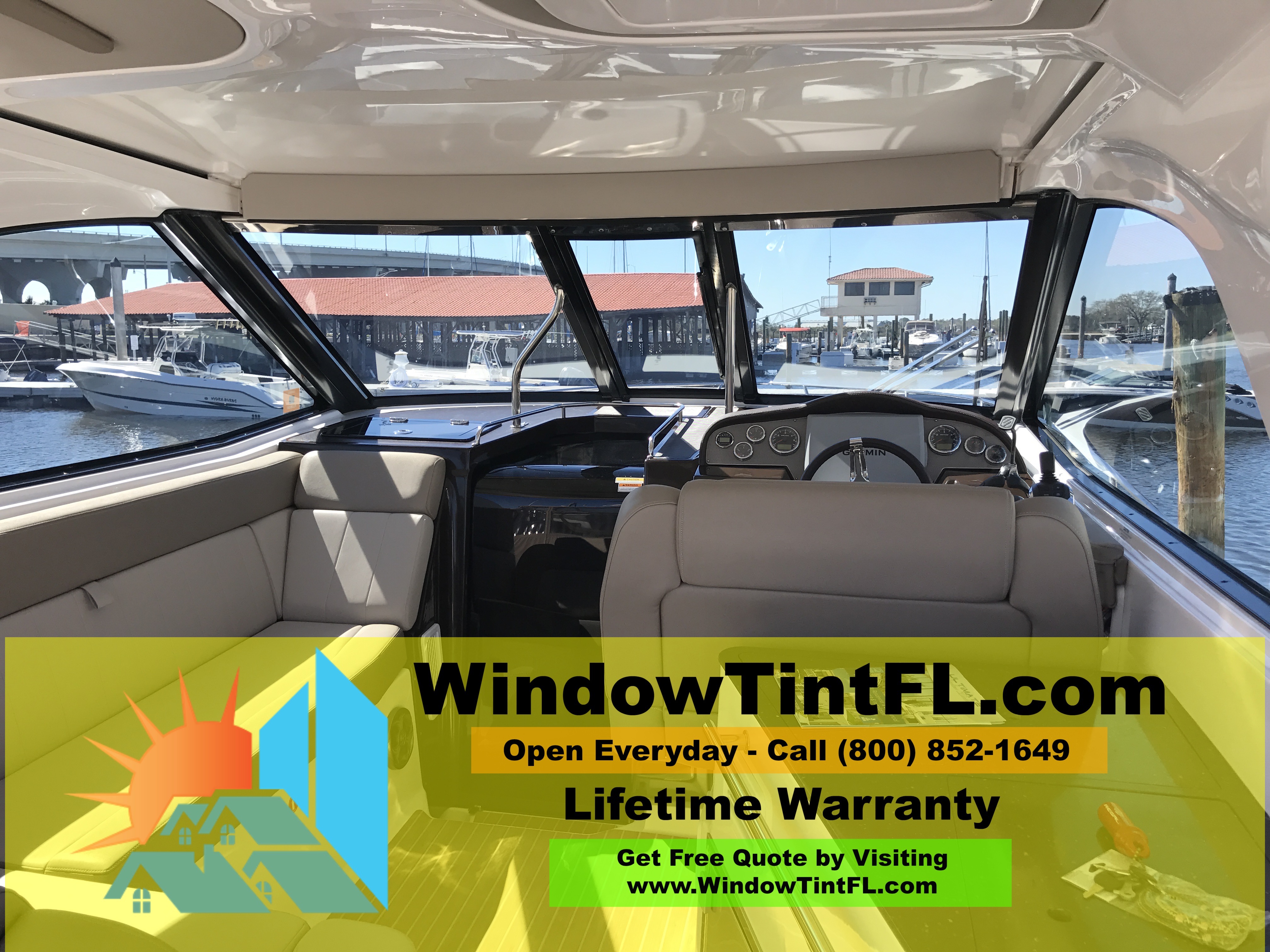 Boat Windshield Tint in Clearwater Florida - Marine Solar Tint